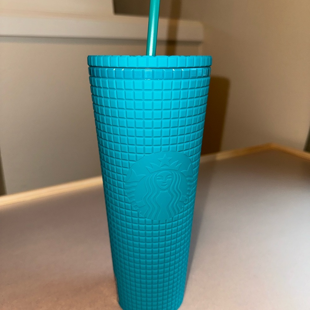 NEW Starbucks teal grid tumbler | MEXICO 2021 release - Picture 4 of 4